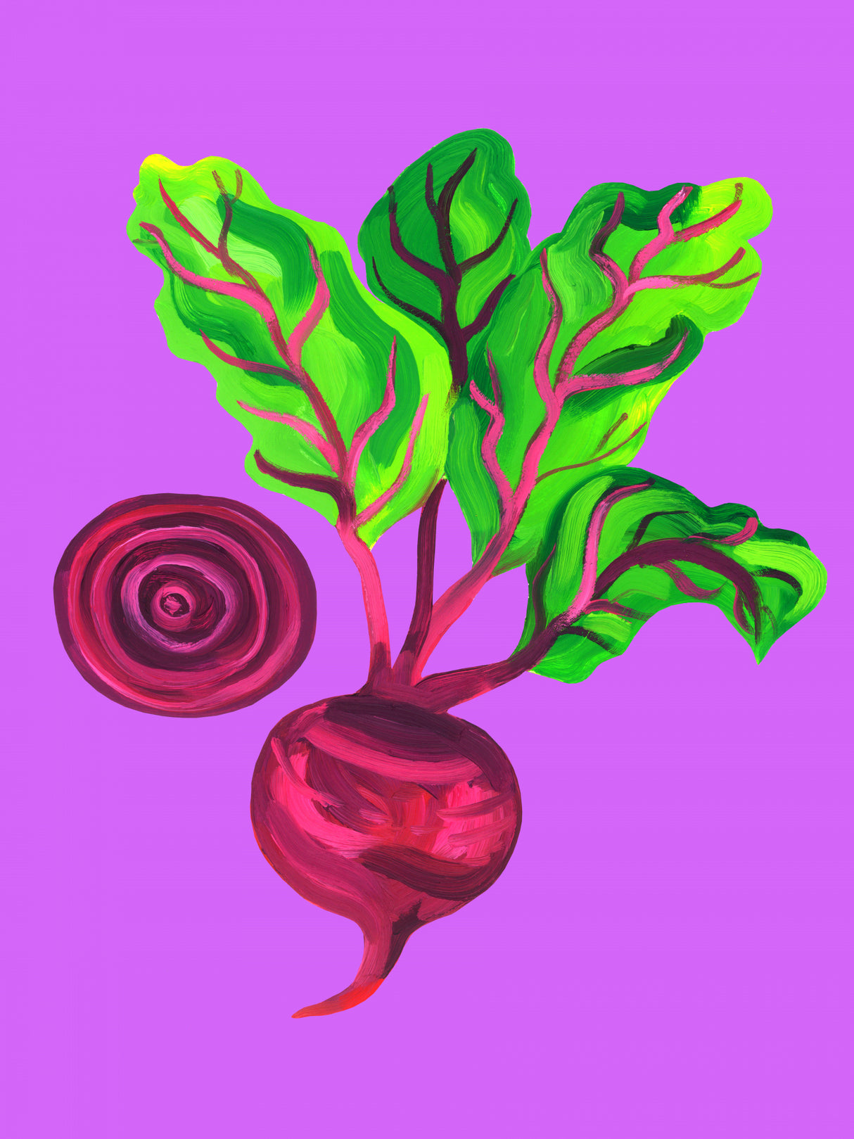 Beetroot Swirl Purple Poster och Canvastavla