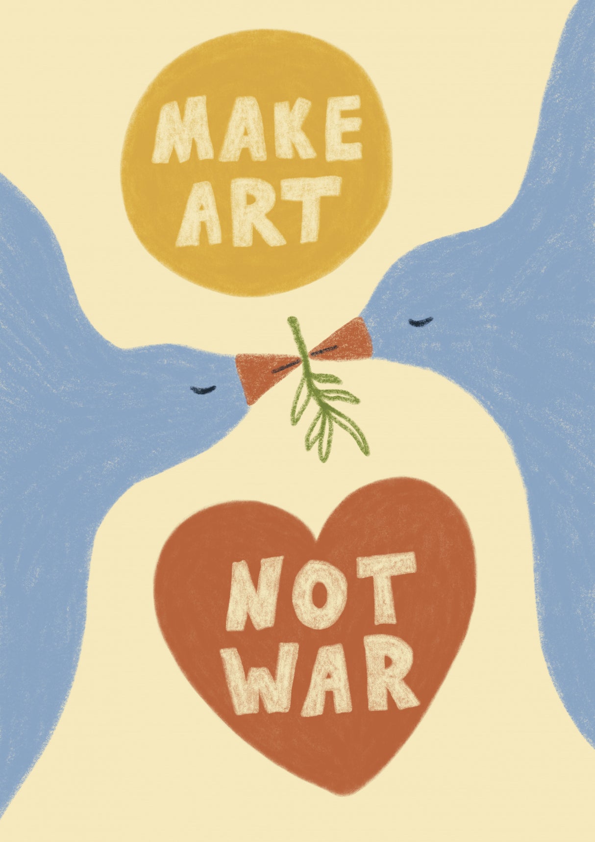 Make Art Not War Poster och Canvastavla