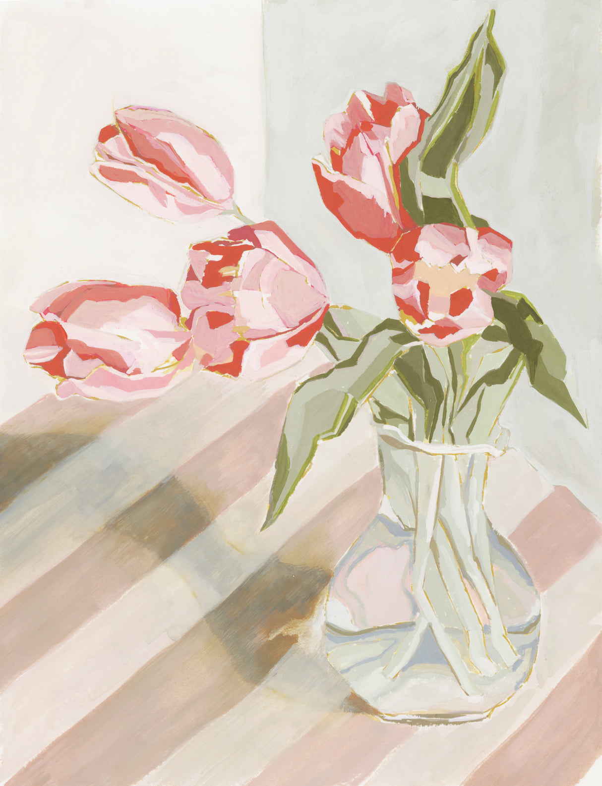 Tulips in a vase Poster och Canvastavla