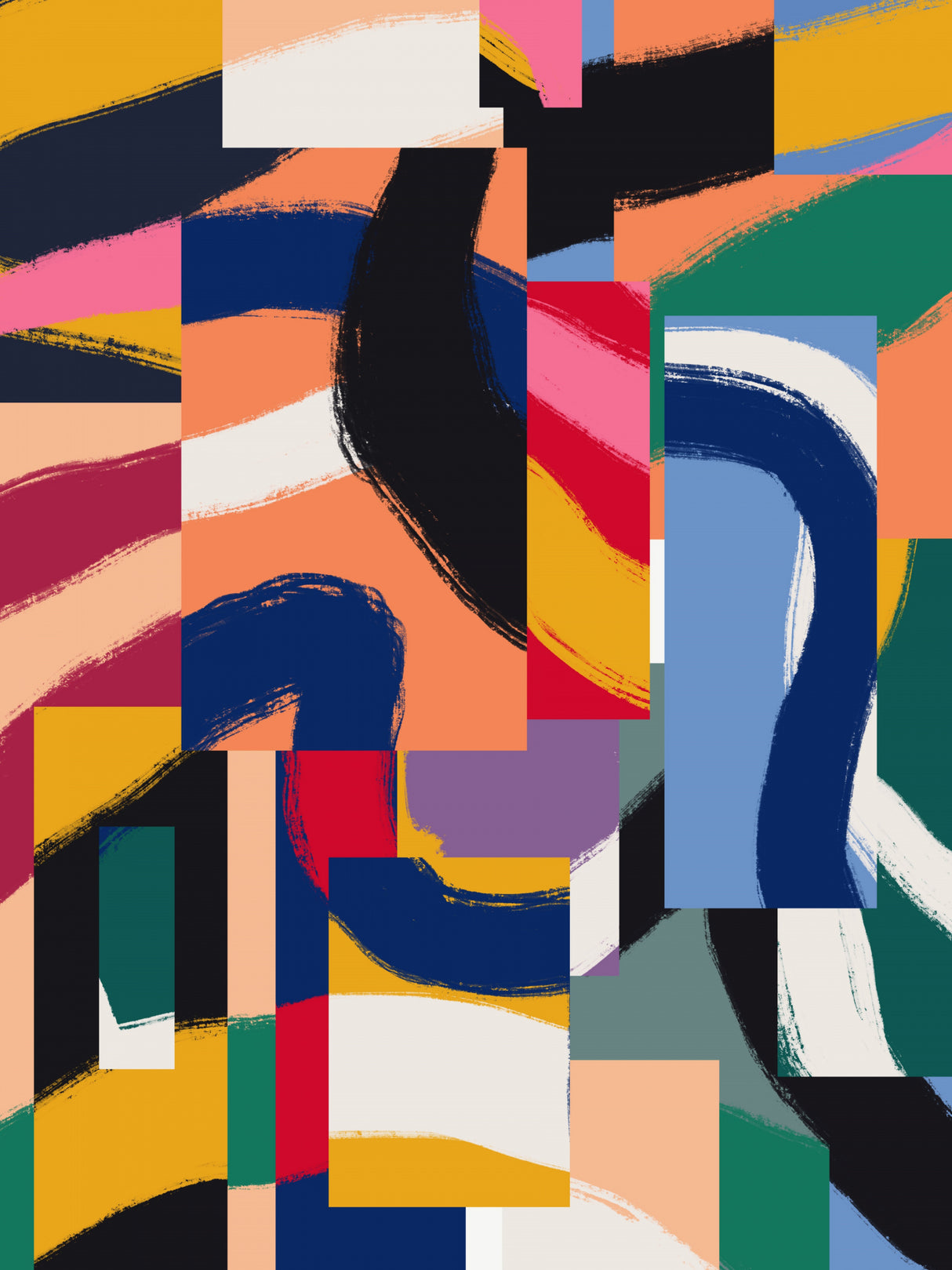 Ribbons Dancing Over Mirrors Poster och Canvastavla