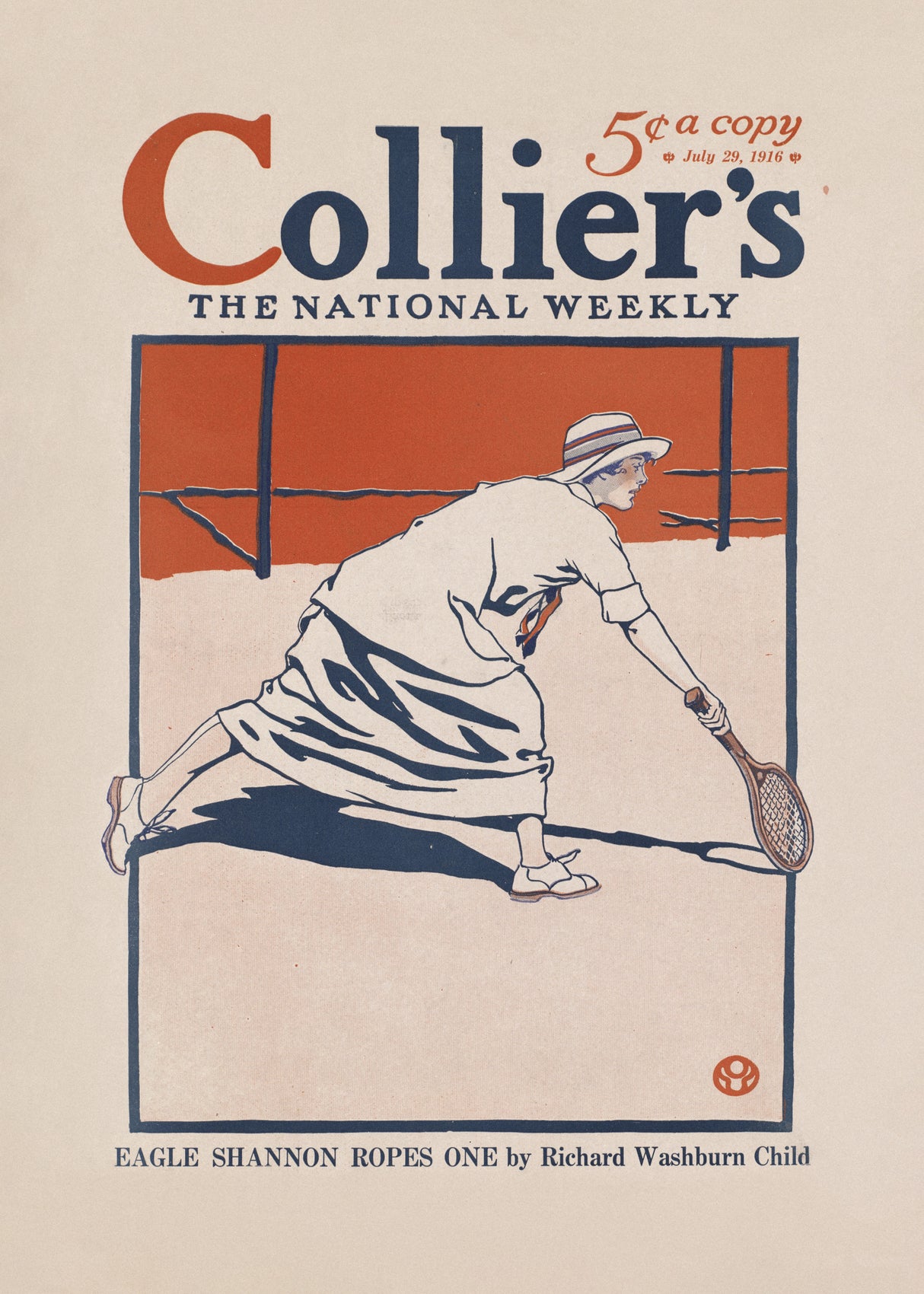 Collier's, the National Weekly, Eagle Shannon Ropes One Poster och Canvastavla
