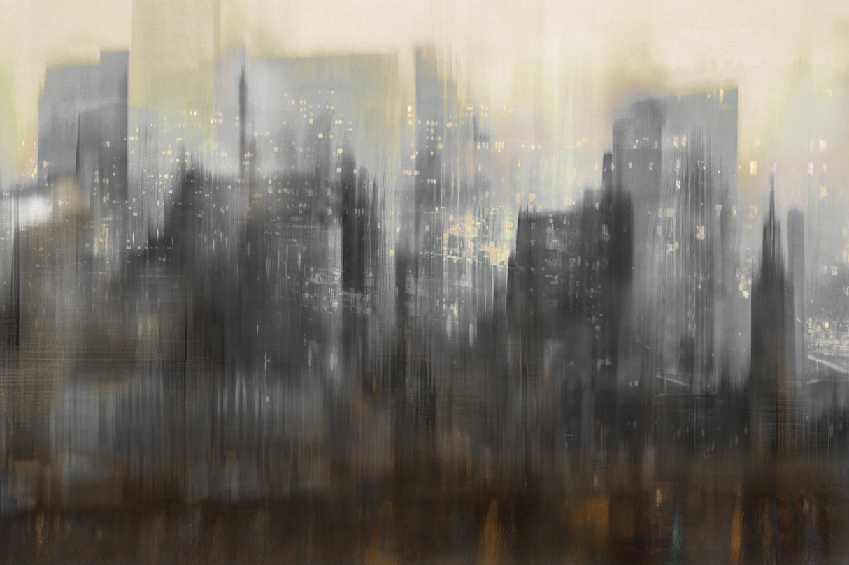 Night Sky City Poster och Canvastavla