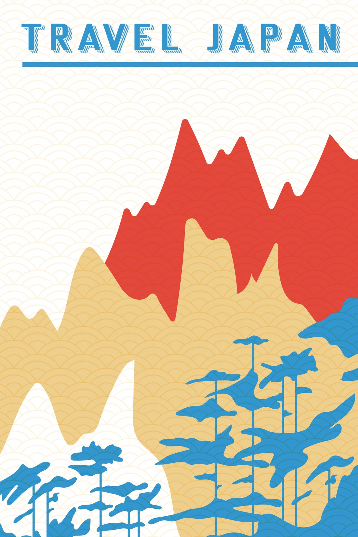 Traval Japan Minimilism Iii Poster och Canvastavla