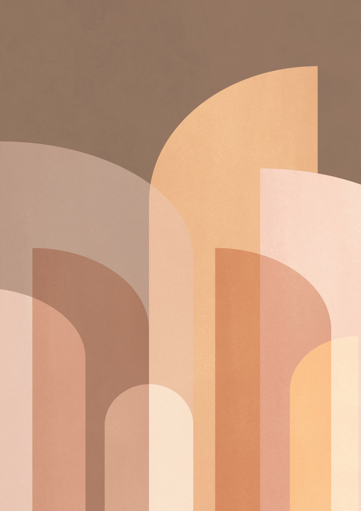 Retro Geometric II Poster och Canvastavla