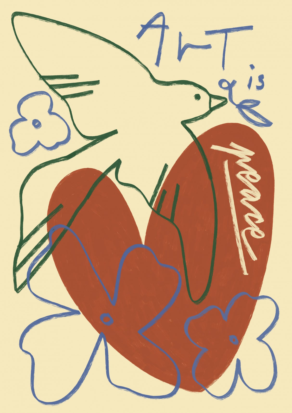 Art Is Peace Poster och Canvastavla