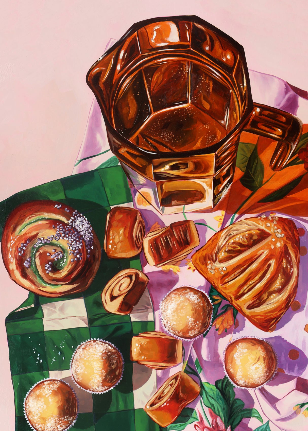 Amber and Green Poster och Canvastavla