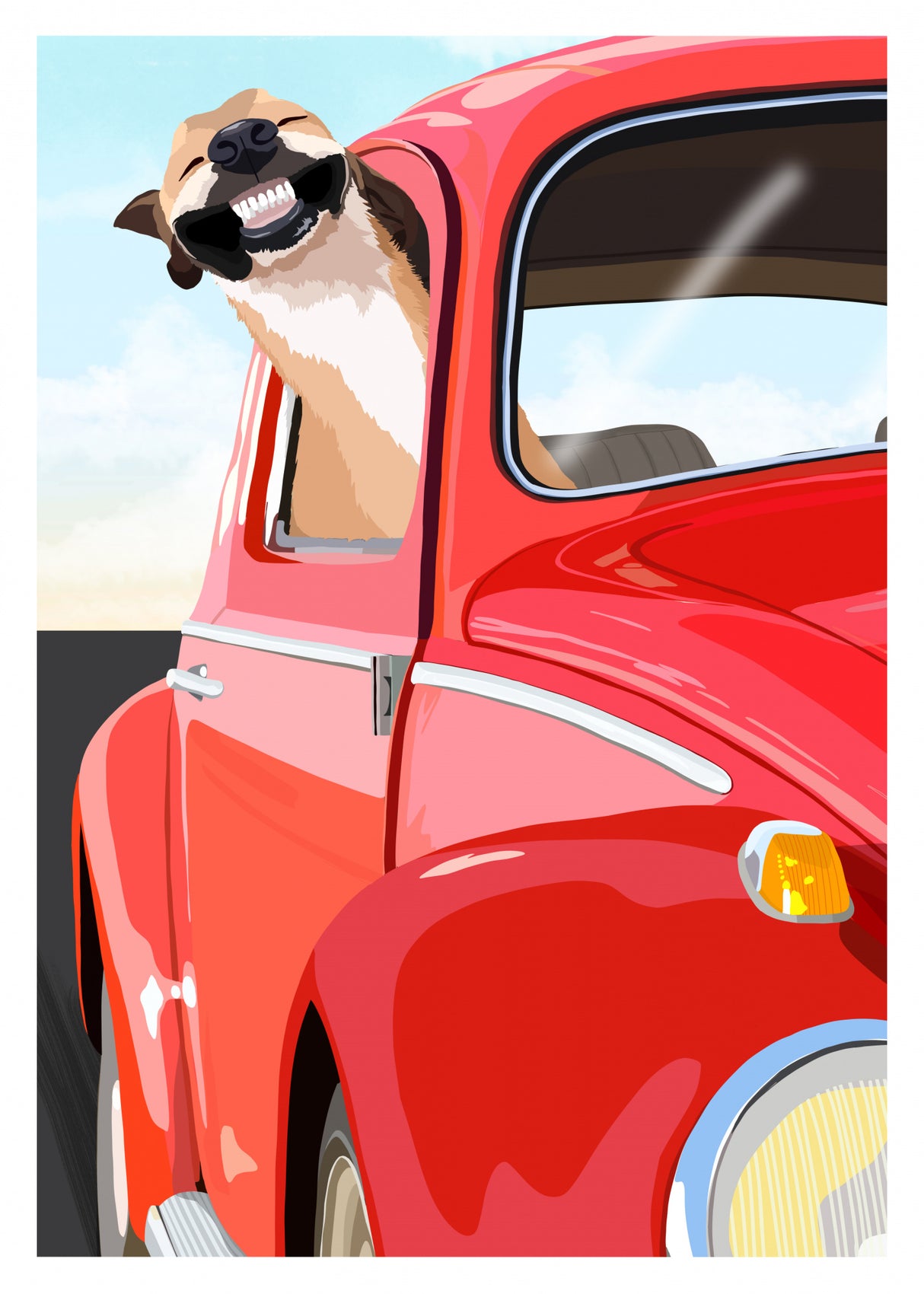 Zoom Dog Poster och Canvastavla