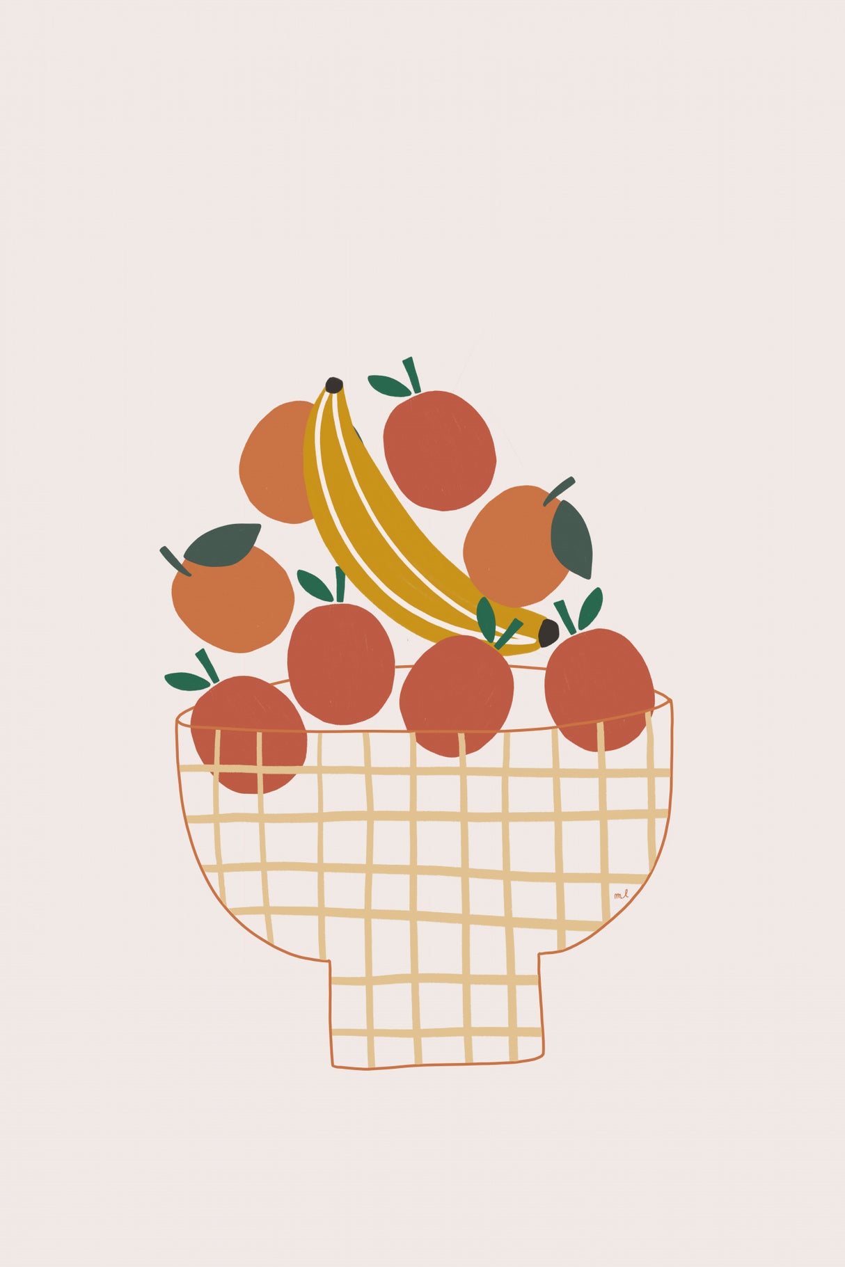 Colorful Fruit Bowl Poster och Canvastavla