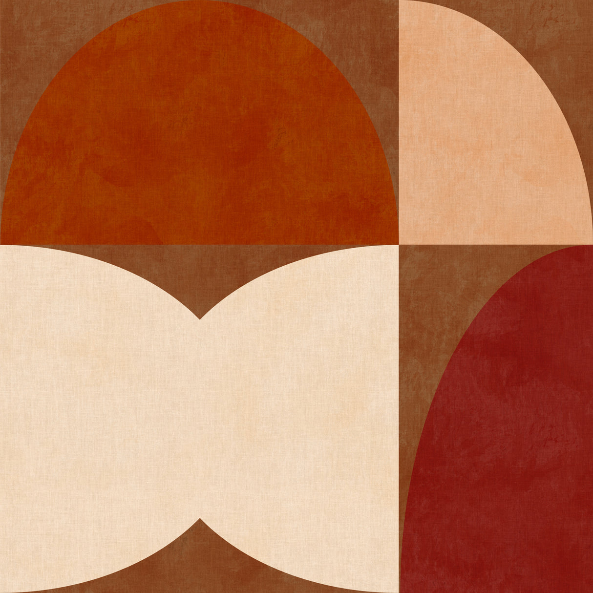 Autumn Mid Century Earthy 14 Poster och Canvastavla