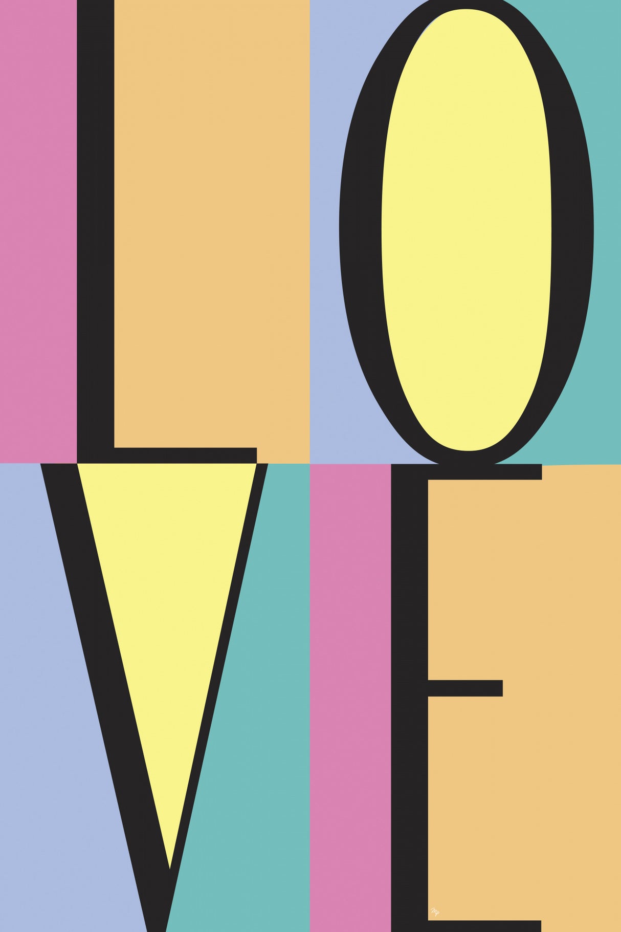 Love Blocks Poster och Canvastavla