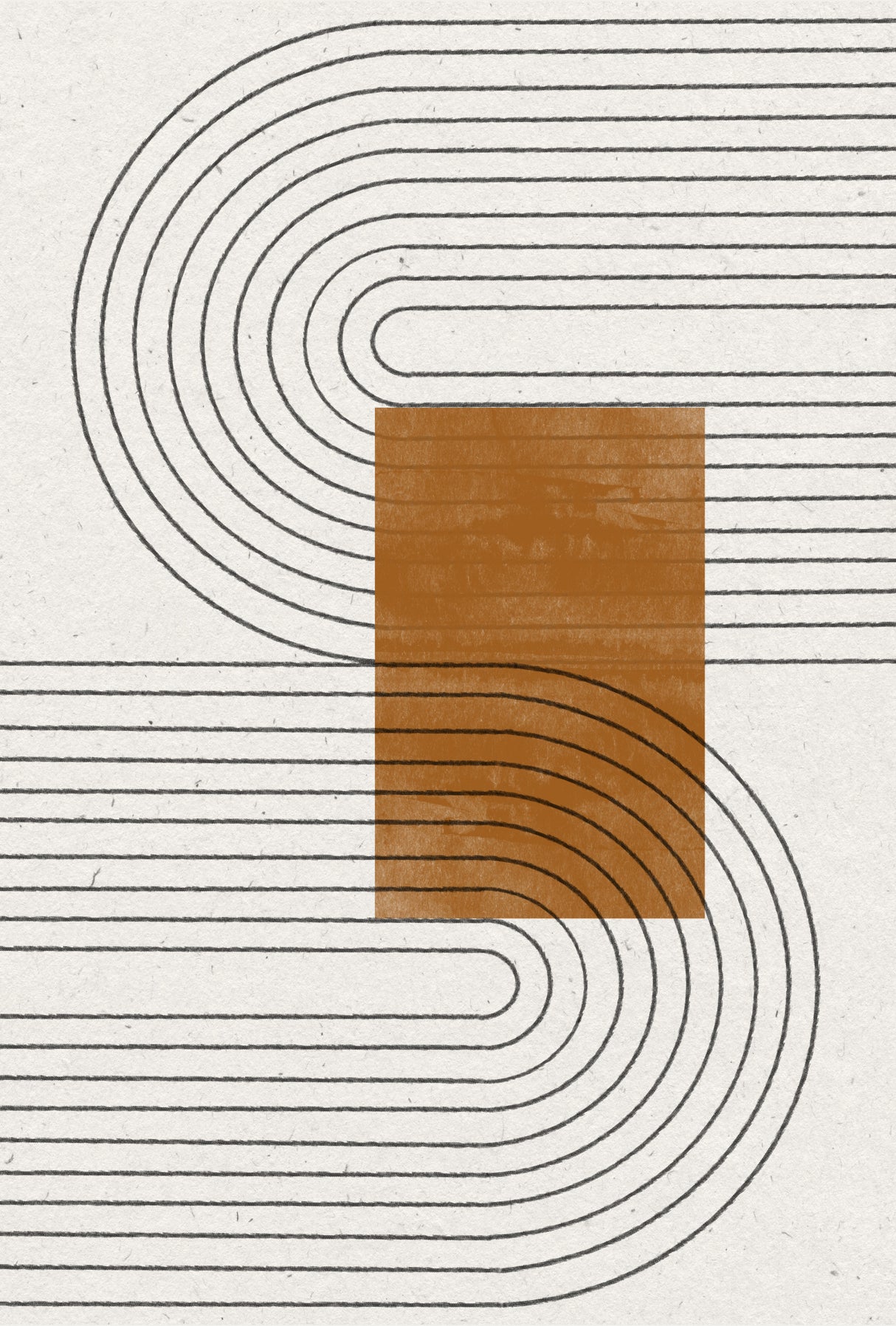 Neutral Modern Watercolor Graphic Poster och Canvastavla