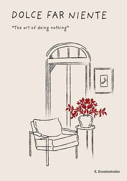 Dolce far niente Kitchen poster eller kökstavla