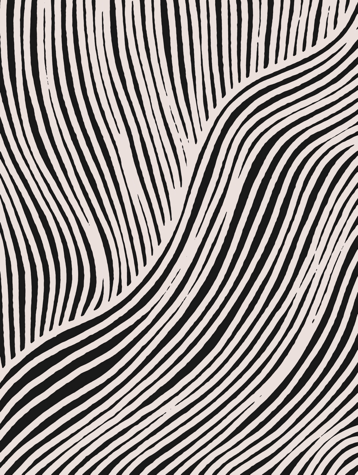 Beige Wave Pattern Poster och Canvastavla