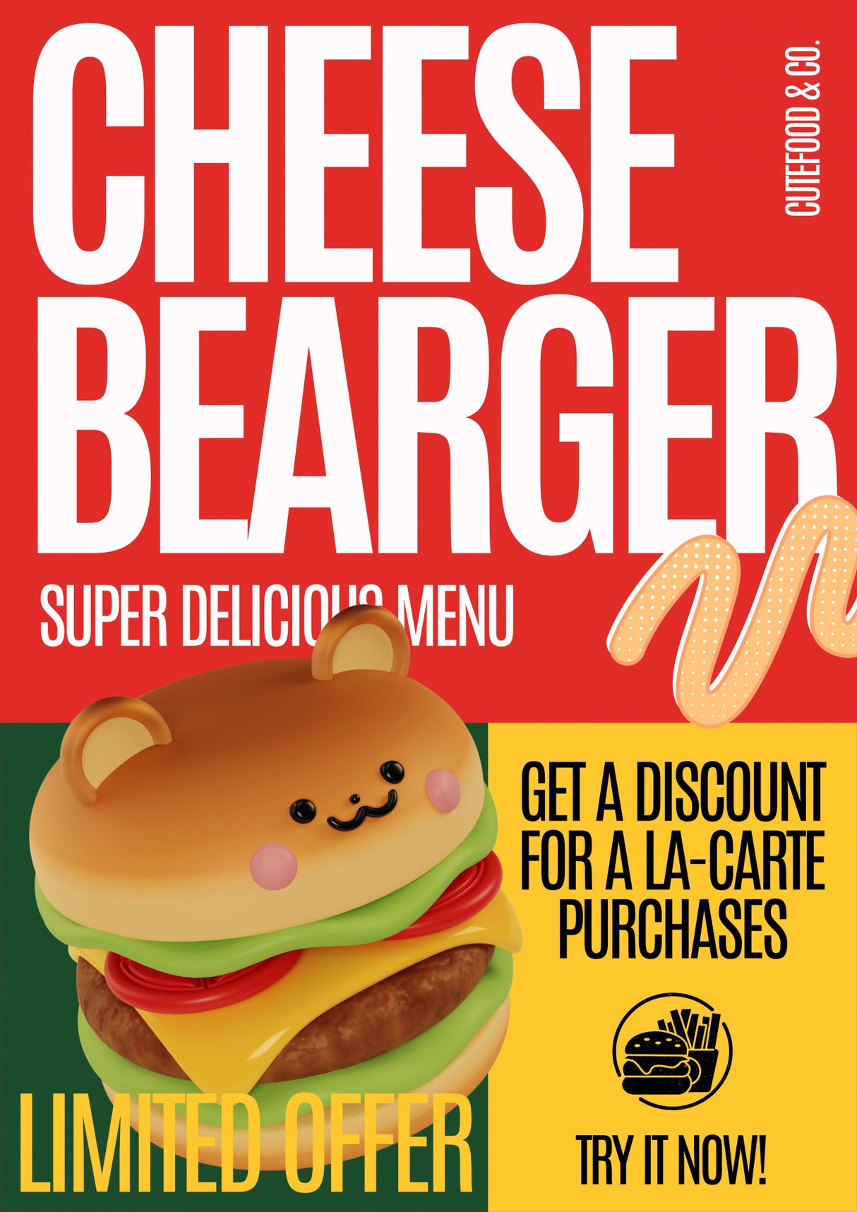 Cheese Bearger Offer Poster och Canvastavla