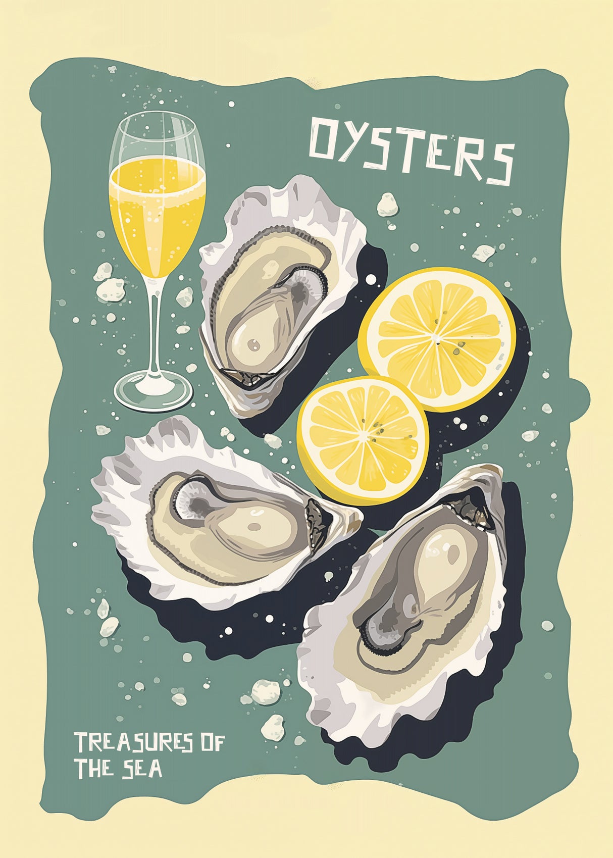 Oysters Poster och Canvastavla