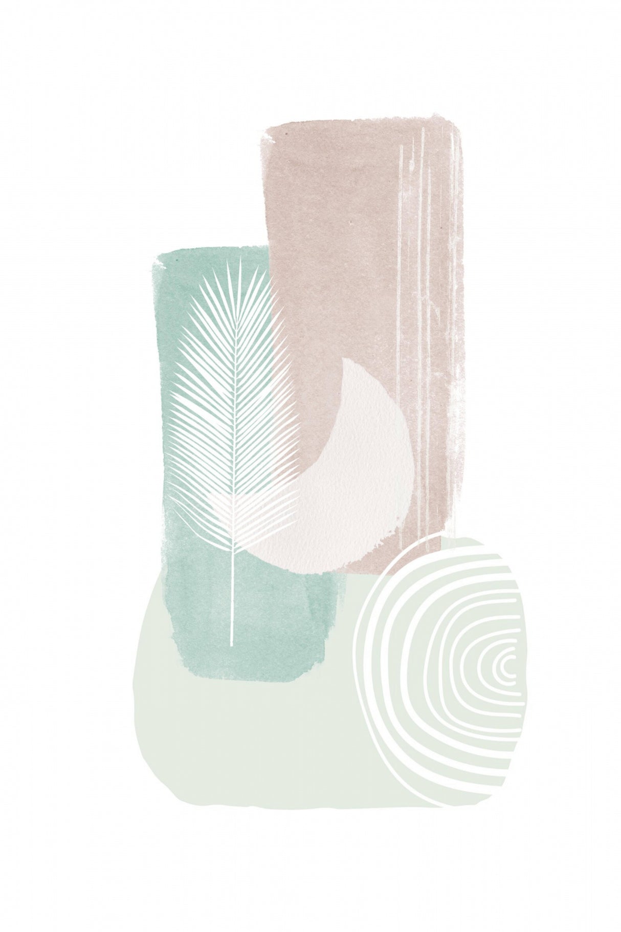 Shapes in Pastel Poster och Canvastavla