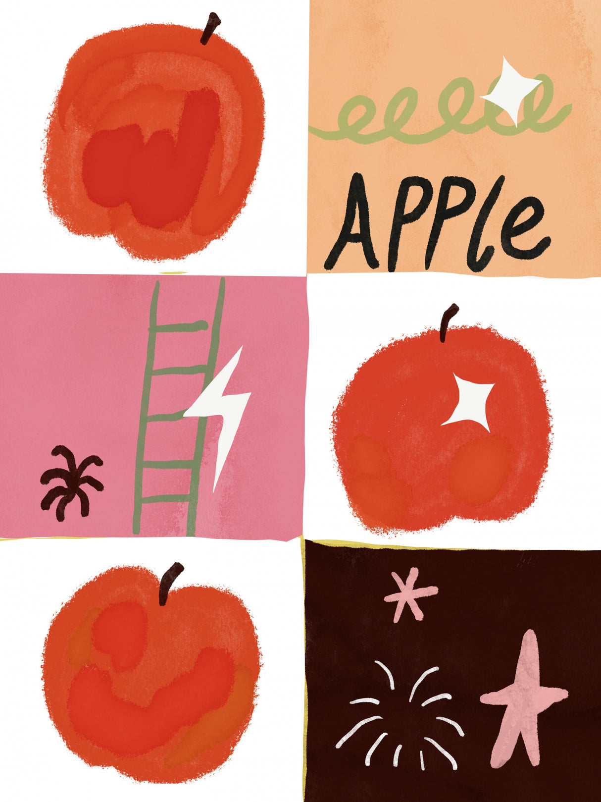 Apple poster Poster och Canvastavla