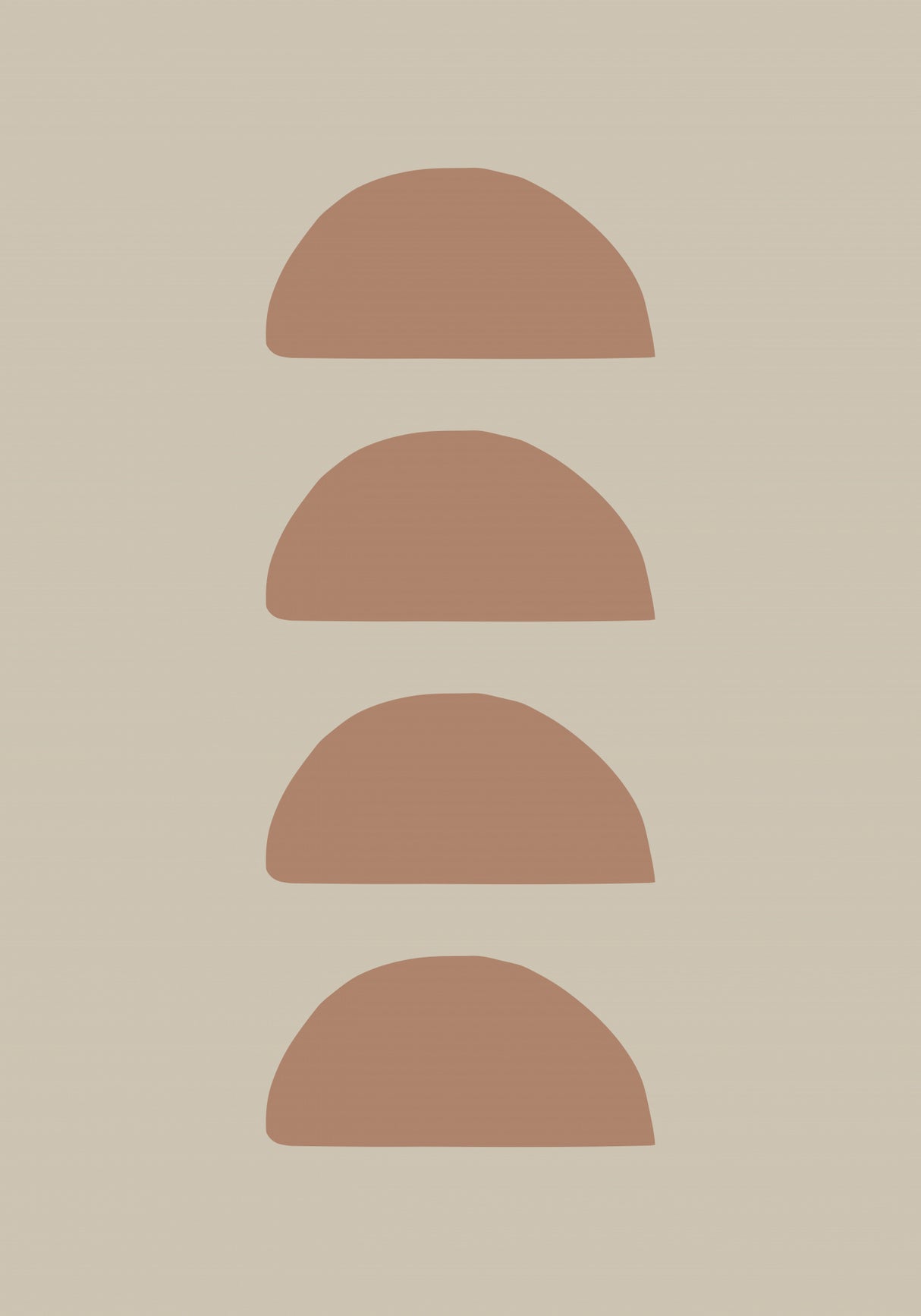 Geometric Mocha Poster och Canvastavla