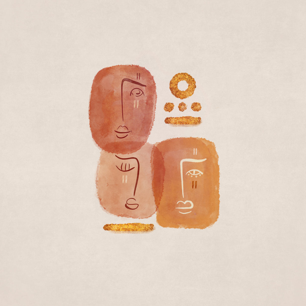 3heads 2 Poster och Canvastavla