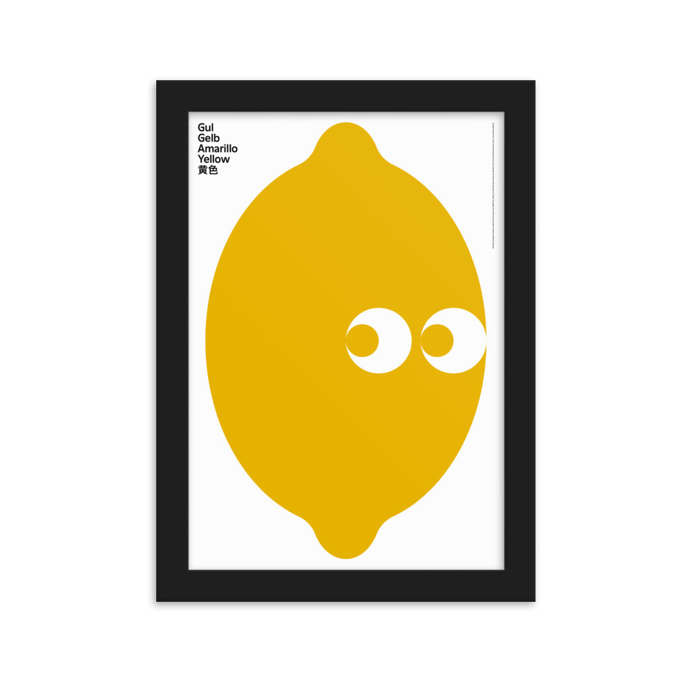 Framed Yellow Lemon Poster