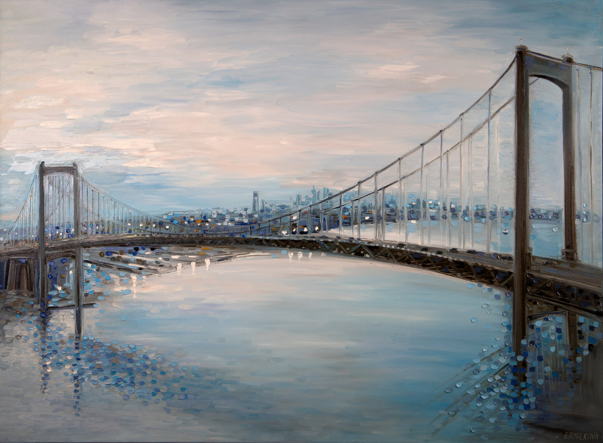 Ermilkina Waltwhitmanbridge 36x48 Oil Poster och Canvastavla