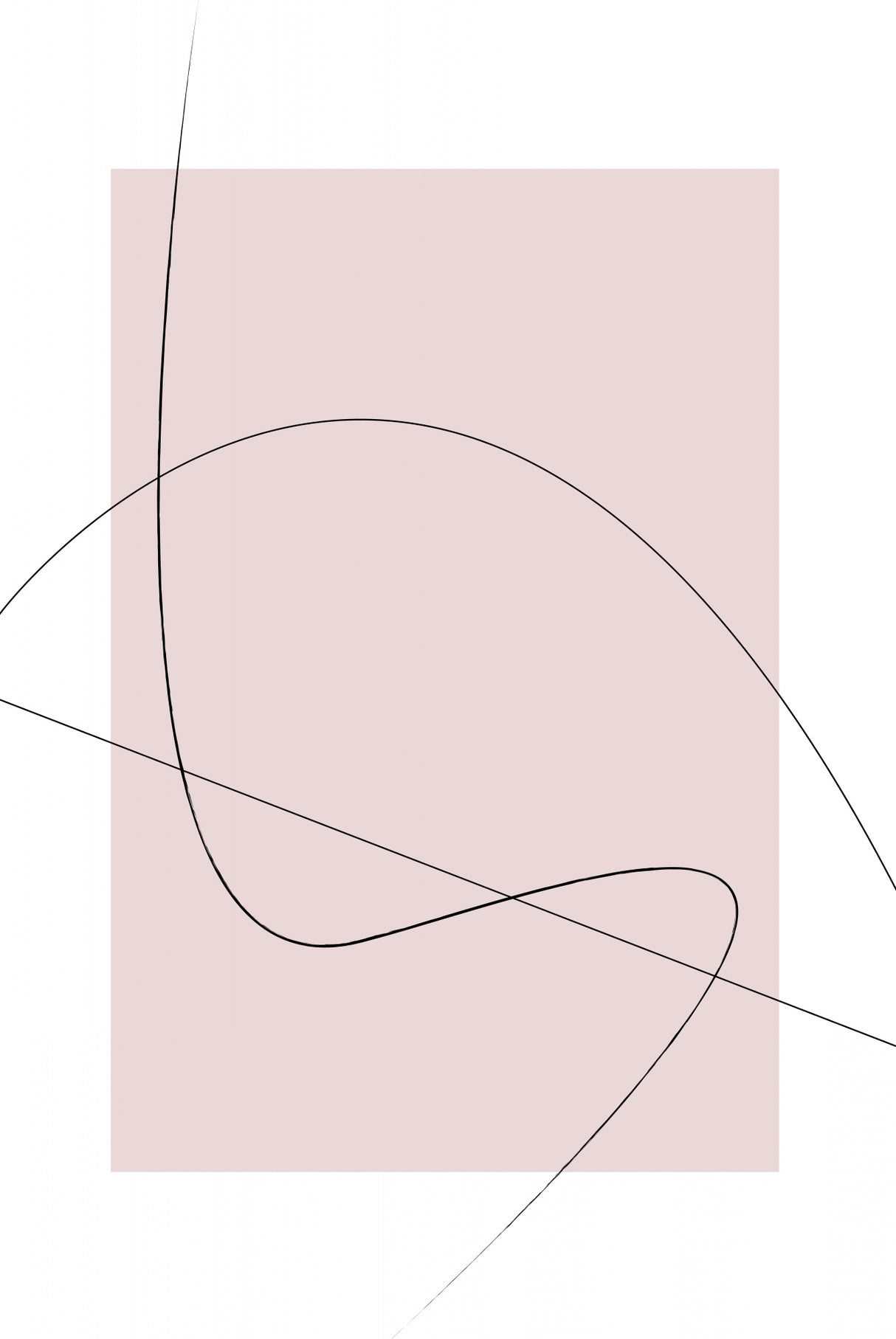 Blush Abstract Poster och Canvastavla