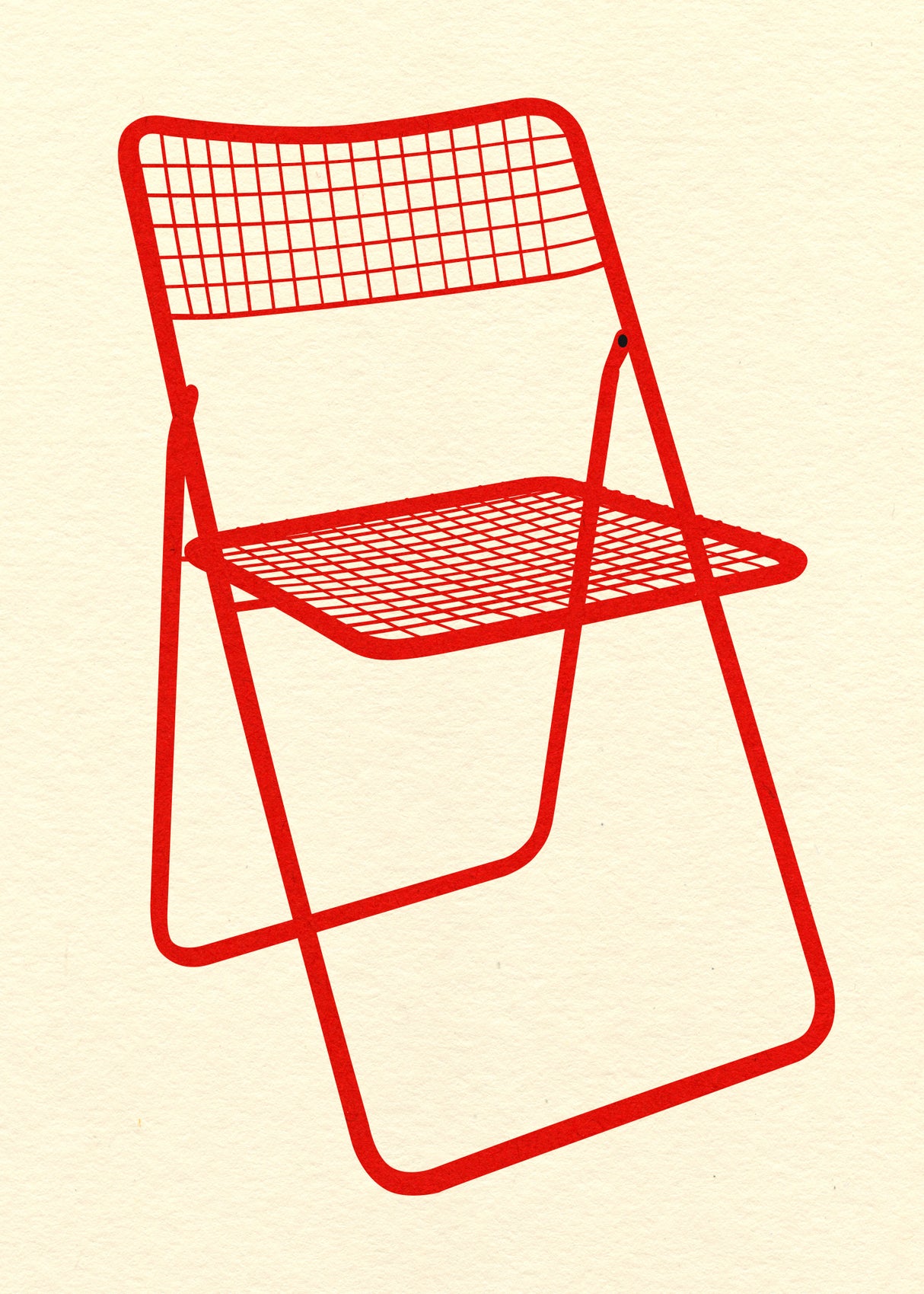 Ted Net Chair Red Poster och Canvastavla