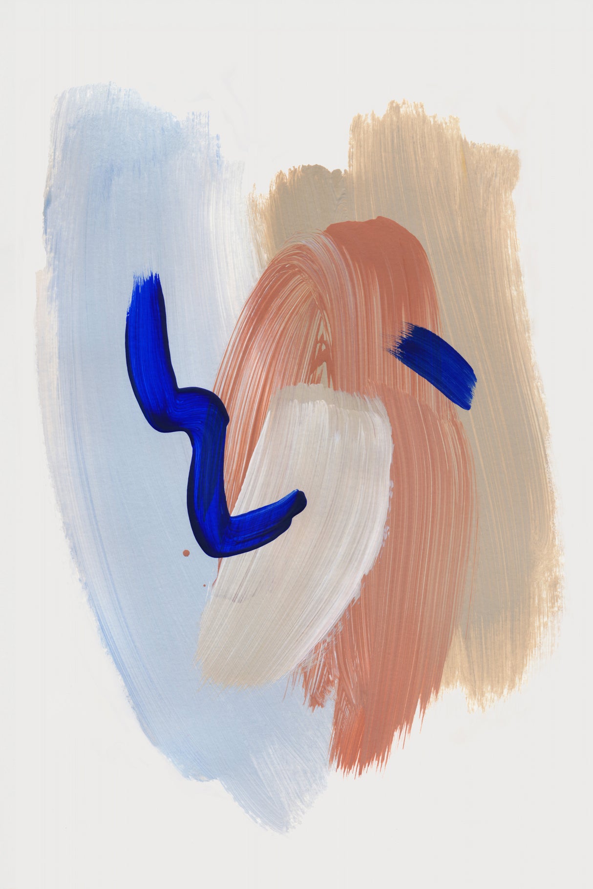 Abstract Brush Strokes 141 Poster och Canvastavla