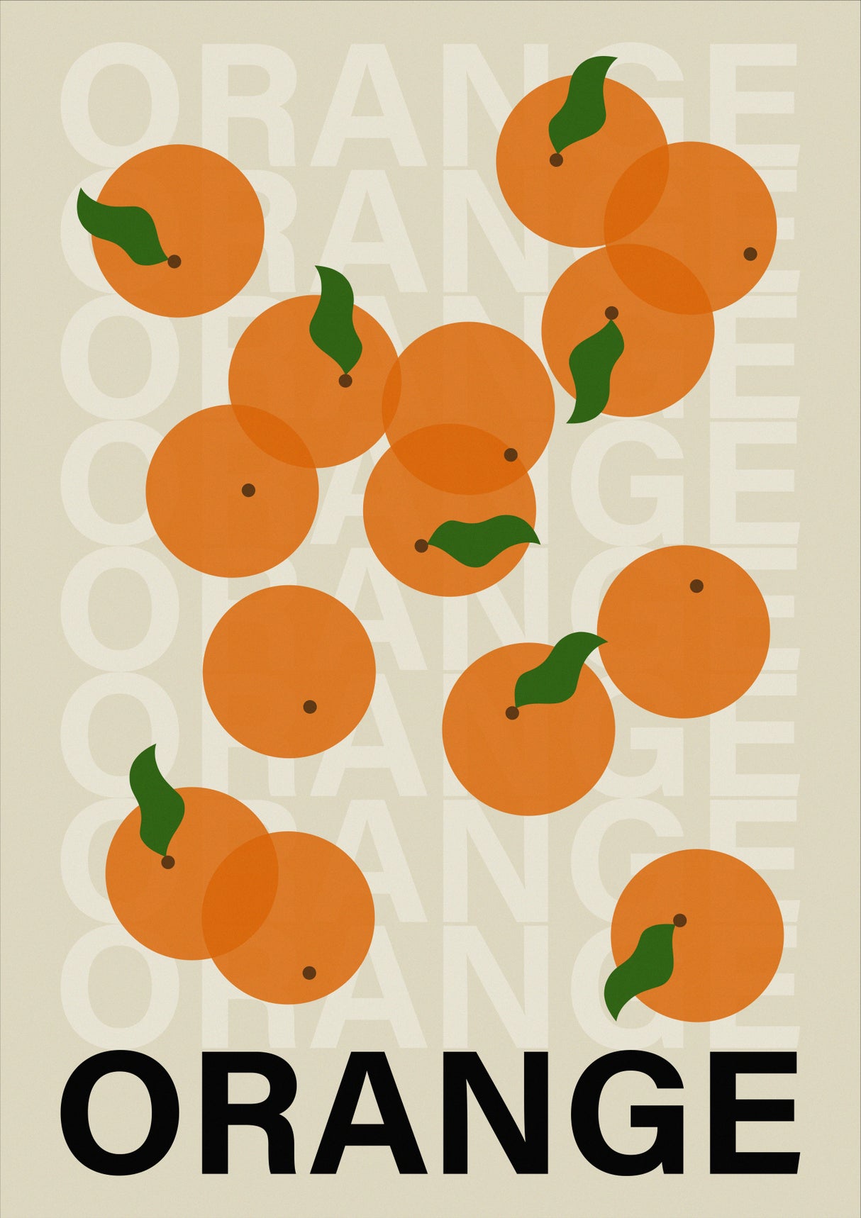 Orange Poster och Canvastavla