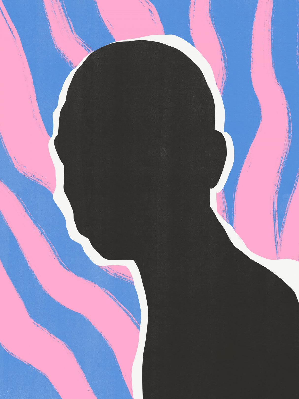 Anonymous Portrait In Stripes Poster och Canvastavla