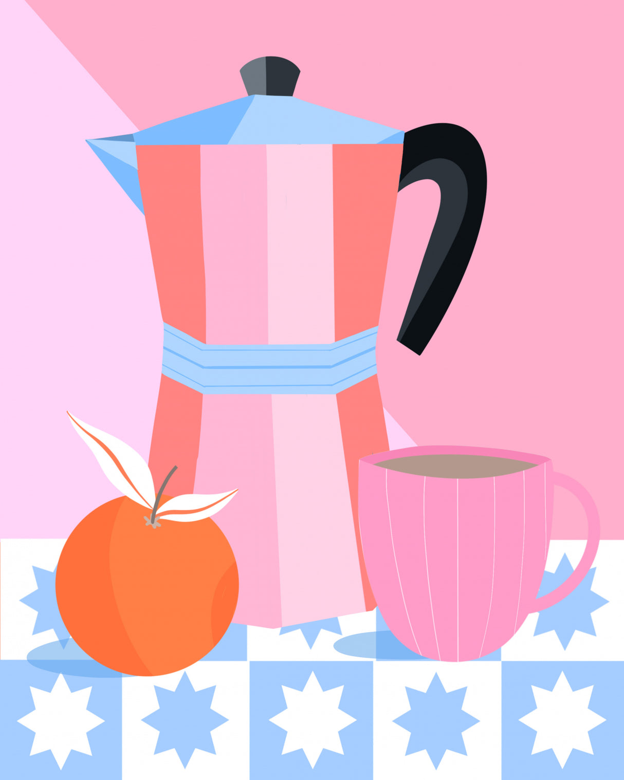 Still Life with Moka Pot Poster och Canvastavla