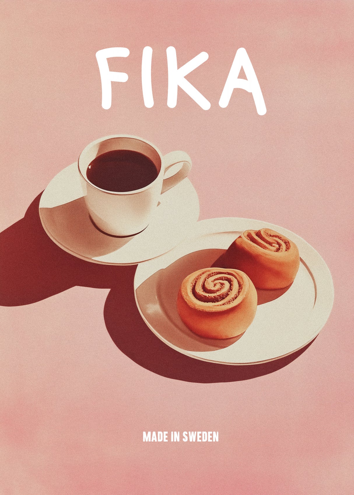 Fika Poster och Canvastavla