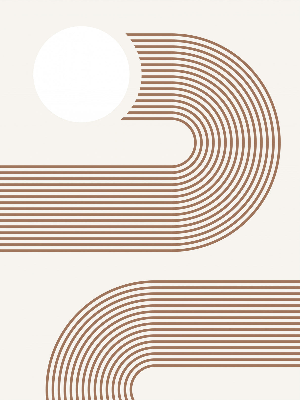 Beige Arc Poster No.2 Poster och Canvastavla