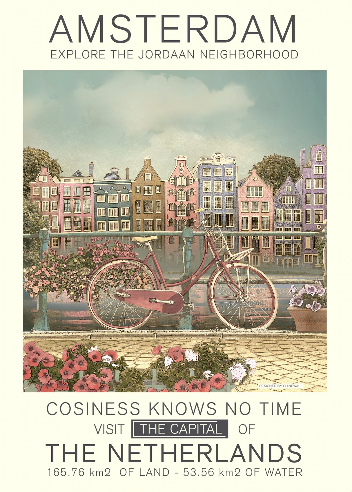 Amsterdam print Poster och Canvastavla