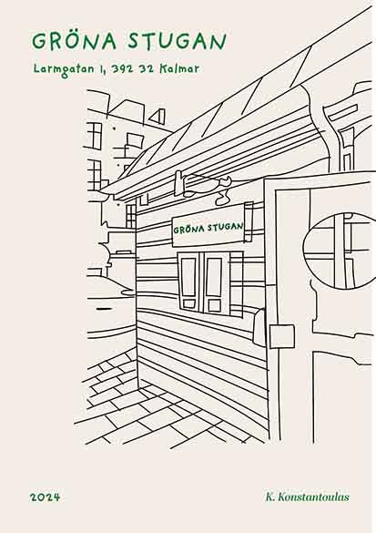 Gröna stugan Kitchen poster eller kökstavla