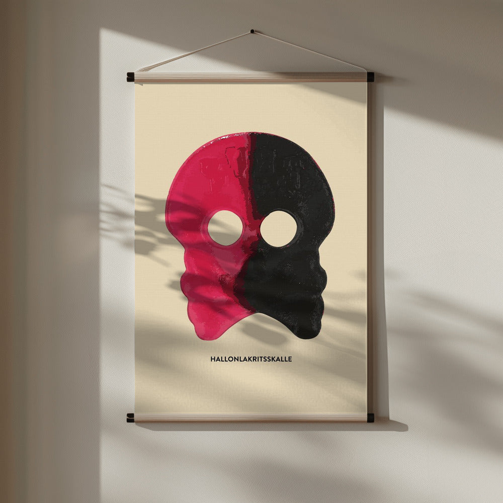 Hallonlakritsskalle Poster och Canvastavla