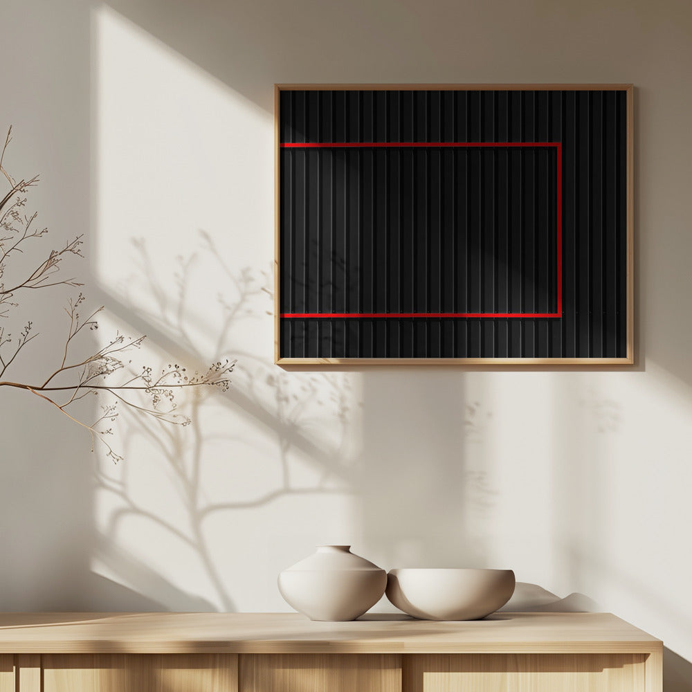 Red over Black Poster och Canvastavla