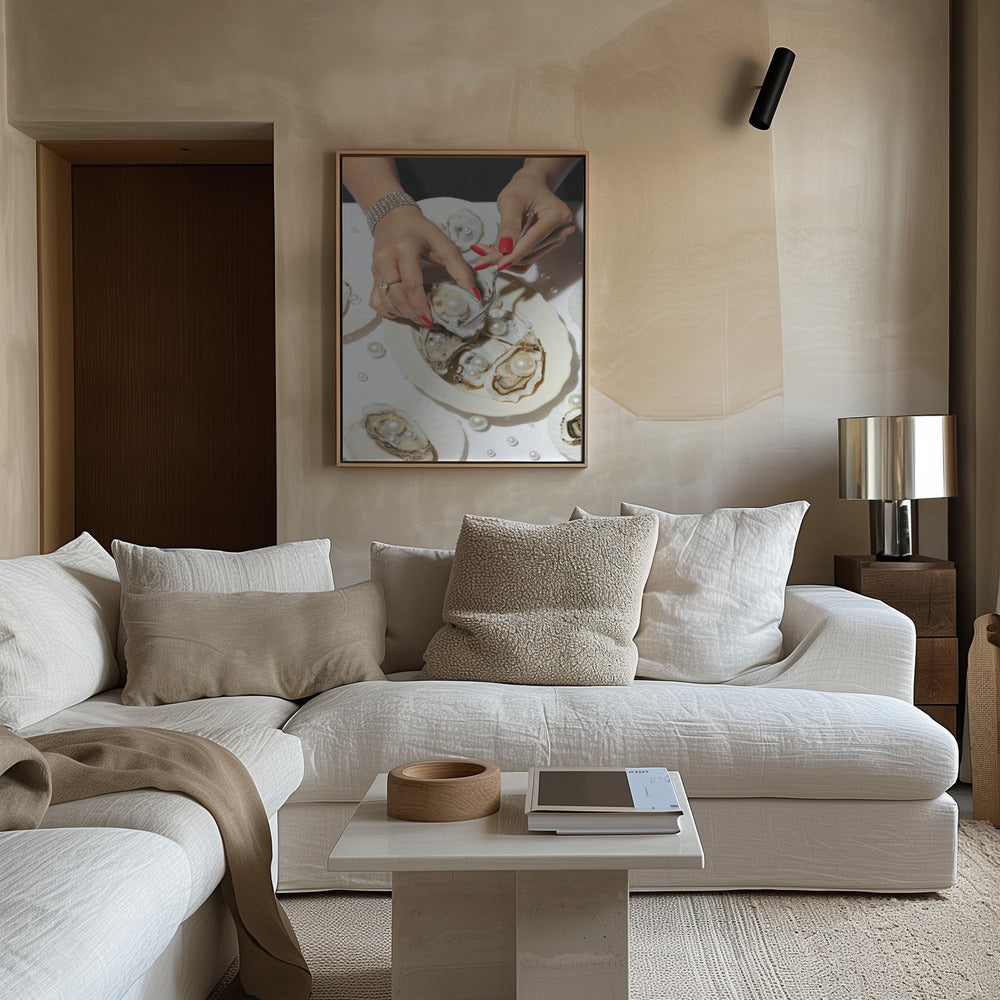 Oyster & Pearls No 01 Poster och Canvastavla