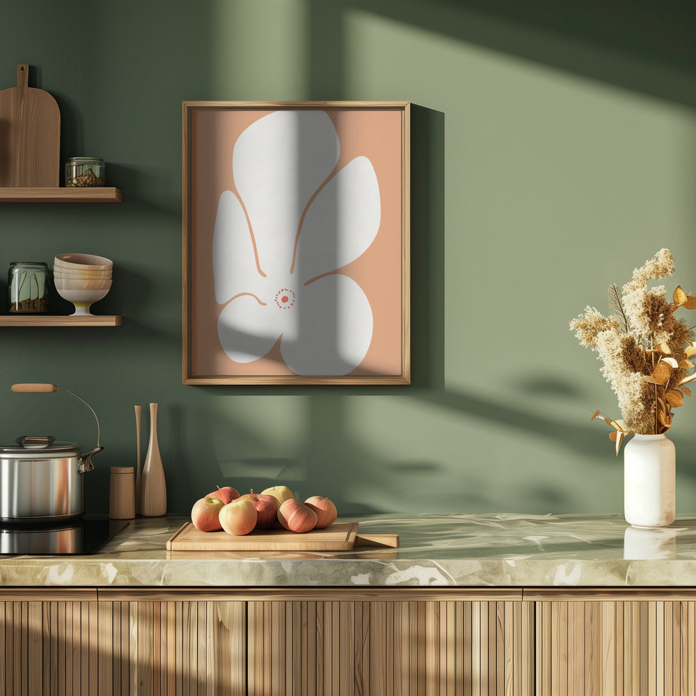 White Poppies Flower Poster och Canvastavla