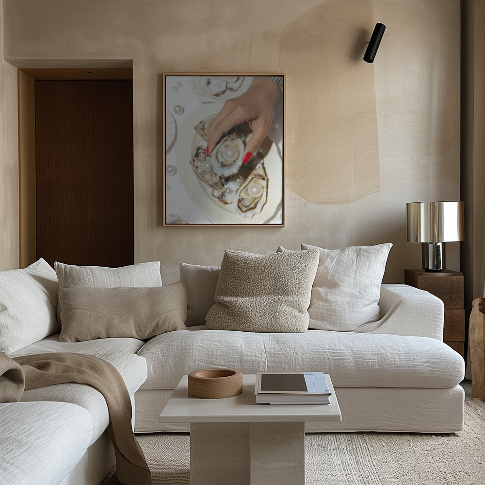 Oysters & Pearls No 02 Poster och Canvastavla