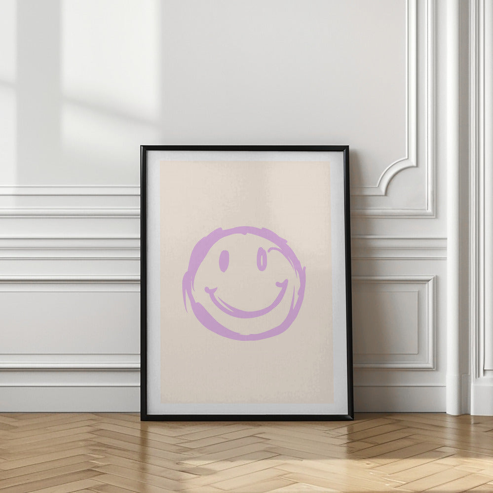 Purple Smiley Poster och Canvastavla
