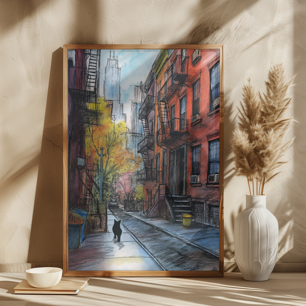 City Cat Poster och Canvastavla