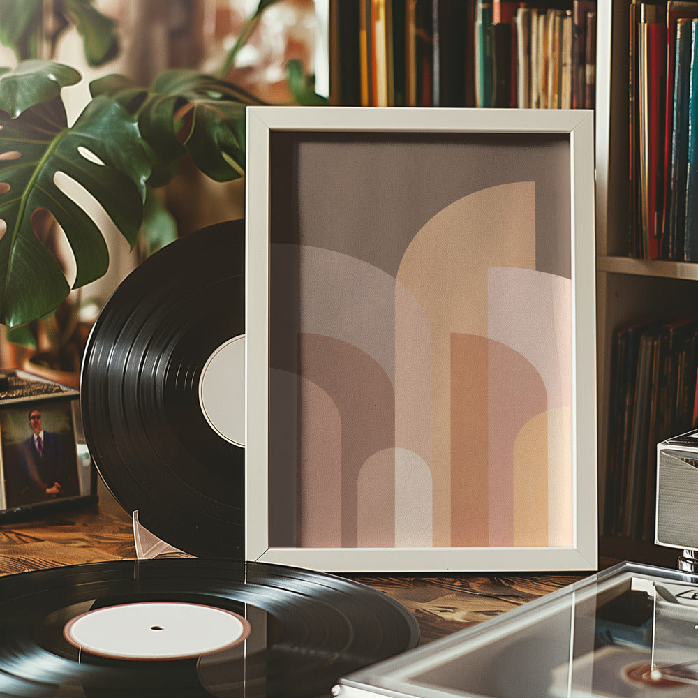 Retro Geometric II Poster och Canvastavla