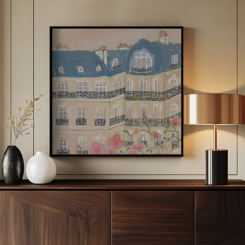 Sunset Over Paris 70x100 Poster och Canvastavla