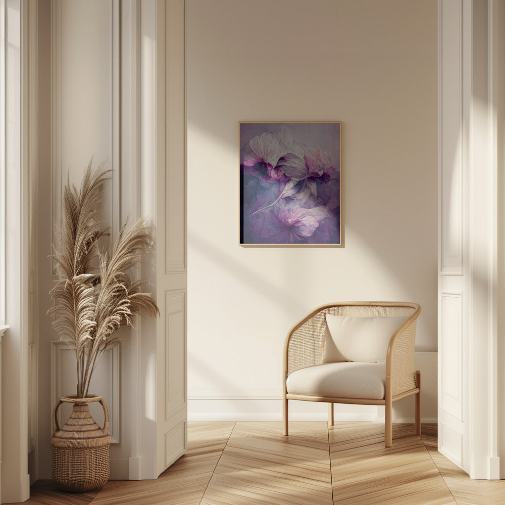 Purple Peony Poster och Canvastavla