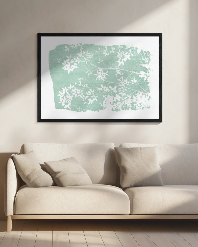 Mint Tree Foliage Silhouette Poster och Canvastavla