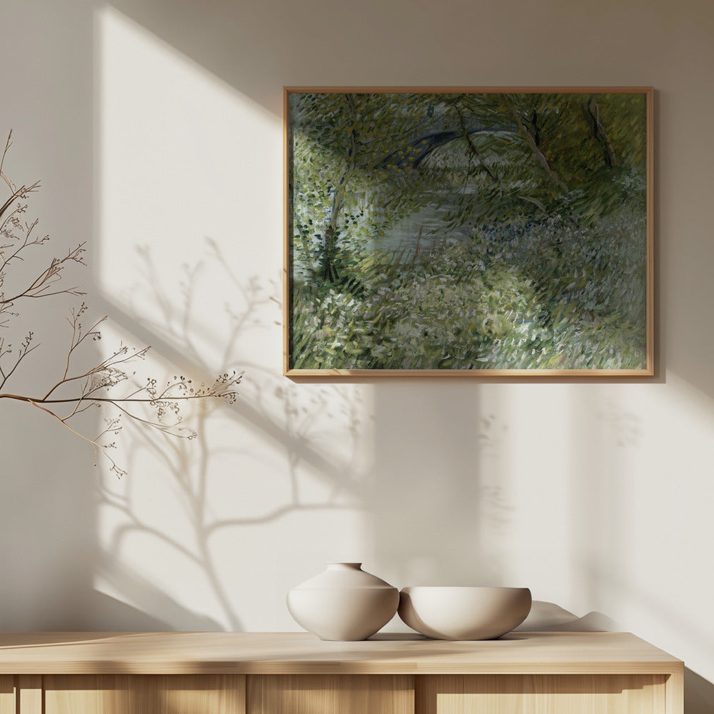River Bank In Springtime (1887) Poster och Canvastavla