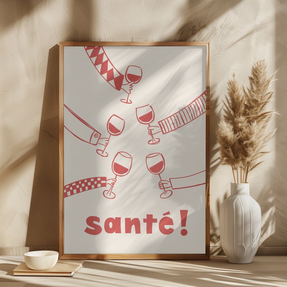 Santé! Wine Party with Friends Poster och Canvastavla