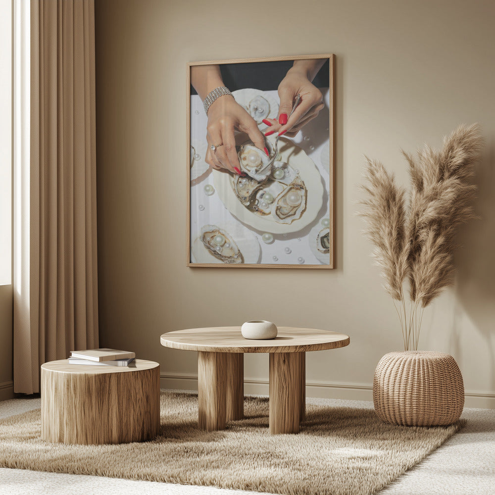 Oyster & Pearls No 01 Poster och Canvastavla