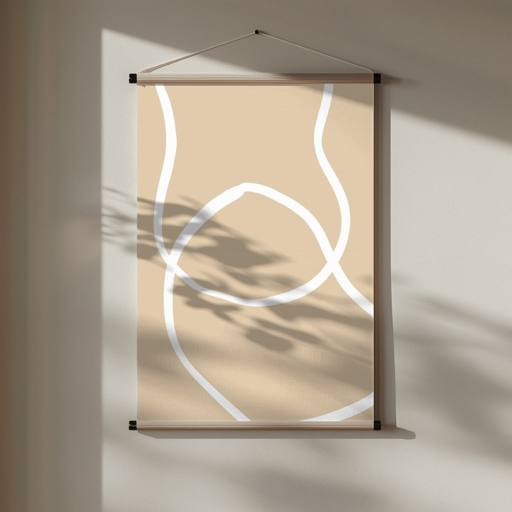 Beige Lines 04 Poster och Canvastavla